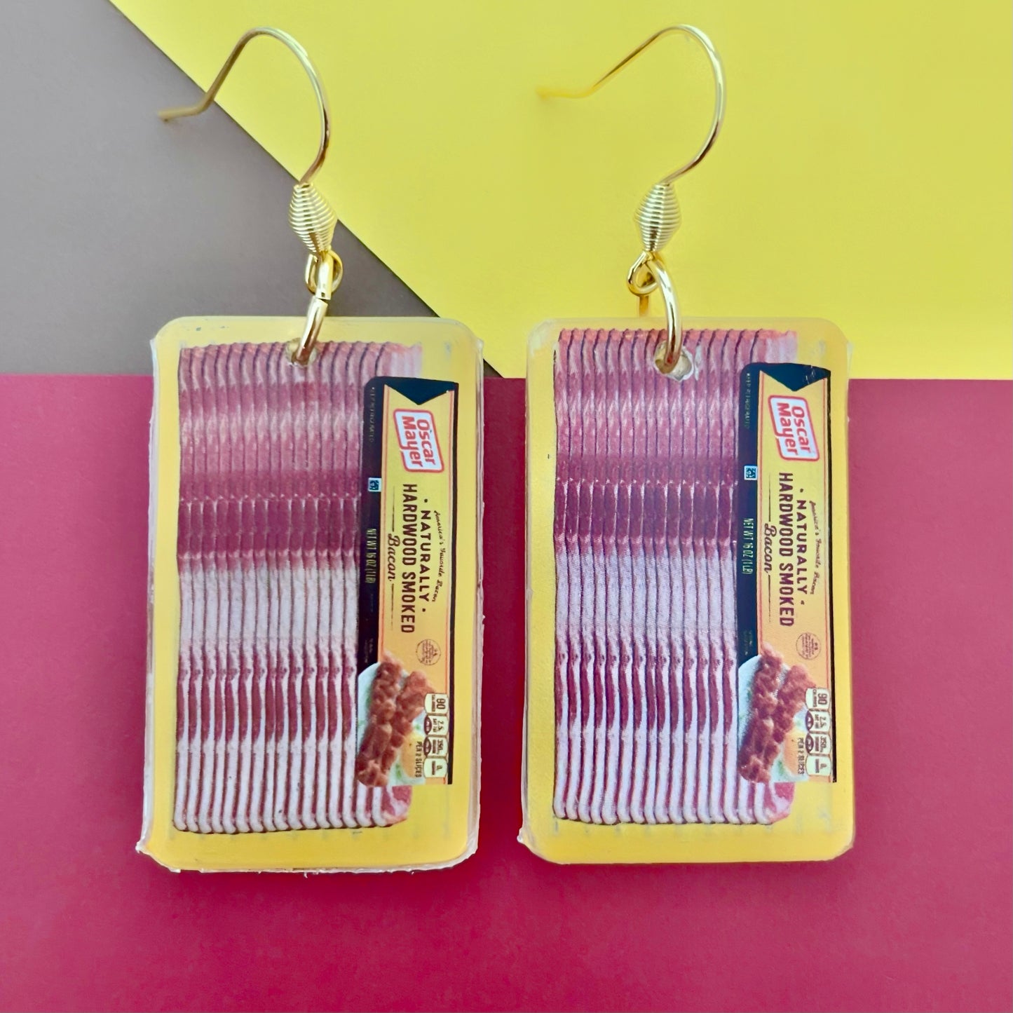 Oscar Meyer Hardwood Smoked Bacon Mini Brands Earrings