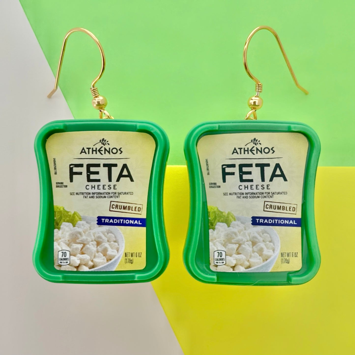Athenos Feta Cheese Mini Brands Earrings